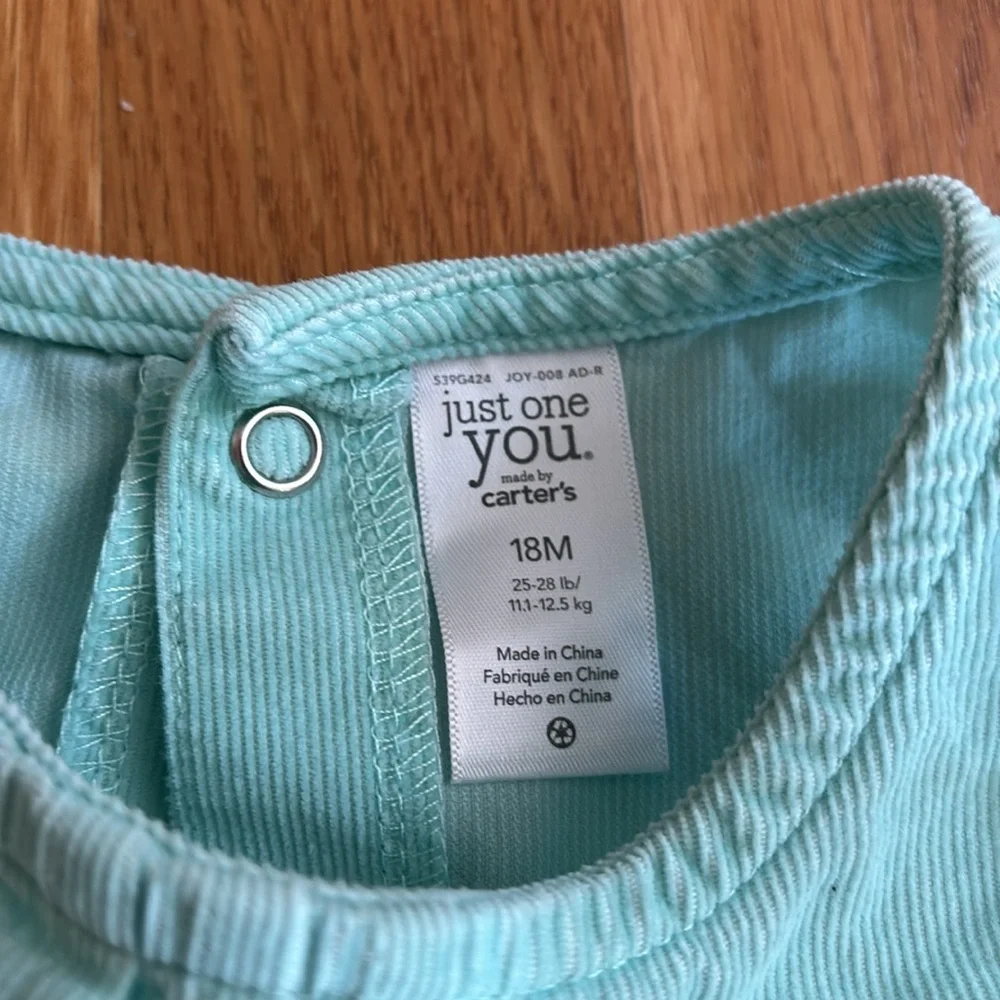 18M Carter's Mint Corduroy Dress